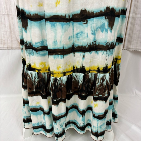 Speechless Strapless Maxi Dress Tie-Dye Relaxed Ruffle Hem Multicolor Size Small - Picture 7 of 15